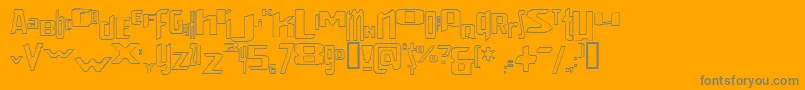 VenerealStrobeEffectStroked Font – Gray Fonts on Orange Background