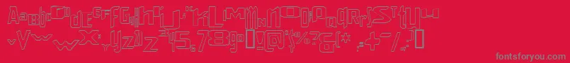 VenerealStrobeEffectStroked Font – Gray Fonts on Red Background