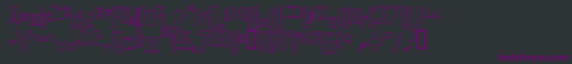 Шрифт VenerealStrobeEffectStroked – фиолетовые шрифты на чёрном фоне