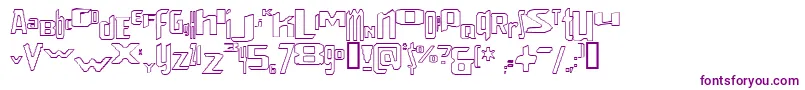 VenerealStrobeEffectStroked Font – Purple Fonts on White Background