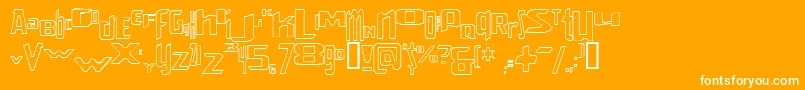 VenerealStrobeEffectStroked Font – White Fonts on Orange Background
