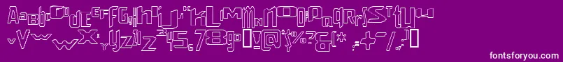 VenerealStrobeEffectStroked Font – White Fonts on Purple Background