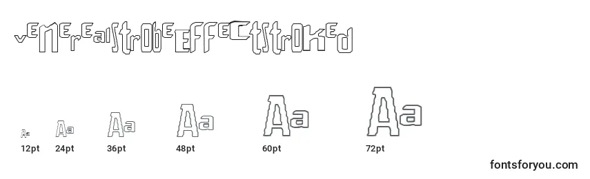 VenerealStrobeEffectStroked Font Sizes
