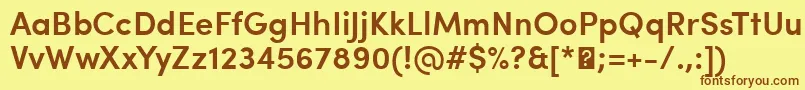 SofiaProSemibold Font – Brown Fonts on Yellow Background