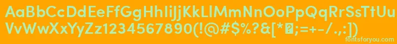 SofiaProSemibold Font – Green Fonts on Orange Background
