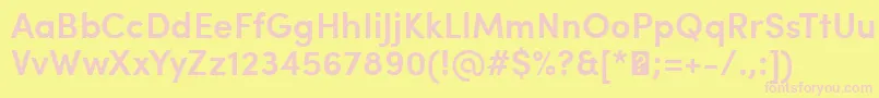 SofiaProSemibold Font – Pink Fonts on Yellow Background