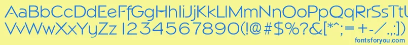 NapoliLight Font – Blue Fonts on Yellow Background