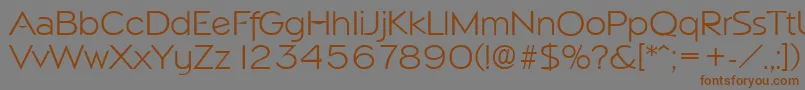 NapoliLight Font – Brown Fonts on Gray Background