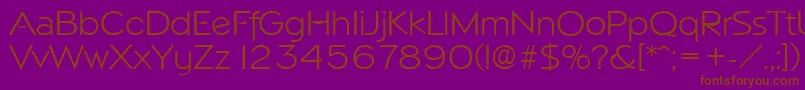 NapoliLight Font – Brown Fonts on Purple Background