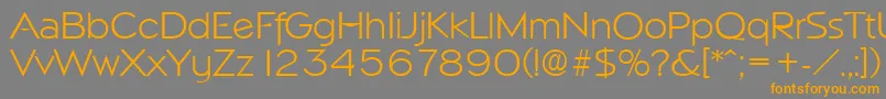 NapoliLight Font – Orange Fonts on Gray Background