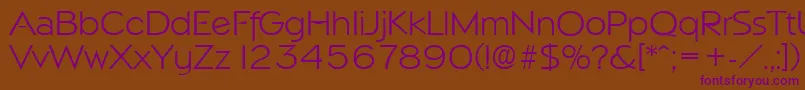 NapoliLight Font – Purple Fonts on Brown Background