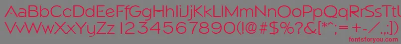 NapoliLight Font – Red Fonts on Gray Background