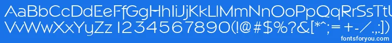 NapoliLight Font – White Fonts on Blue Background