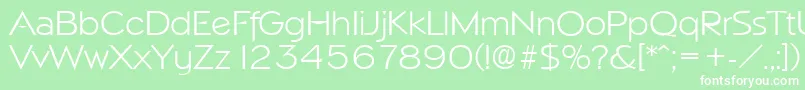 NapoliLight Font – White Fonts on Green Background