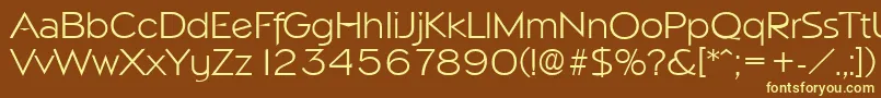 NapoliLight Font – Yellow Fonts on Brown Background