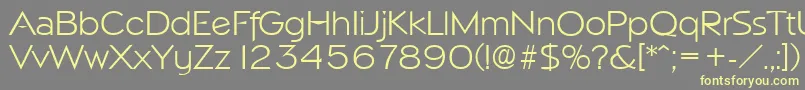 NapoliLight Font – Yellow Fonts on Gray Background