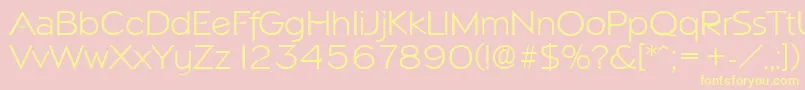 NapoliLight Font – Yellow Fonts on Pink Background