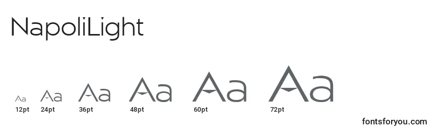 NapoliLight Font Sizes
