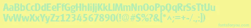 En savoir plus sur la police GouditaSansSfBold Police GouditaSansSfBold – polices vertes sur fond jaune