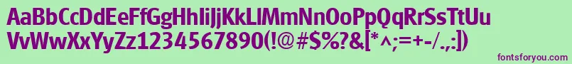 GouditaSansSfBold Font – Purple Fonts on Green Background