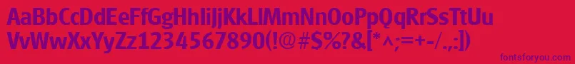 GouditaSansSfBold Font – Purple Fonts on Red Background