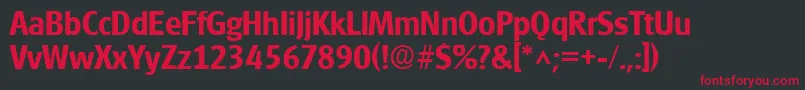 GouditaSansSfBold Font – Red Fonts on Black Background