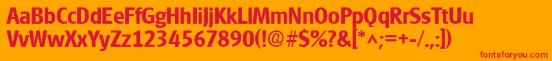 GouditaSansSfBold Font – Red Fonts on Orange Background