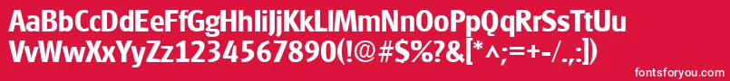 GouditaSansSfBold Font – White Fonts on Red Background