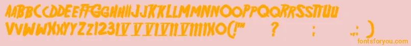 Friday13bonusnfi Font – Orange Fonts on Pink Background