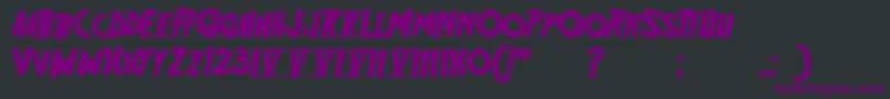 Friday13bonusnfi Font – Purple Fonts on Black Background