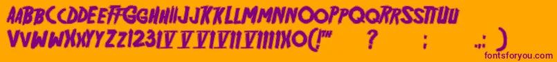 Friday13bonusnfi-Schriftart – Violette Schriften auf orangefarbenem Hintergrund