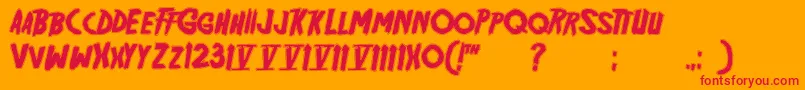 Friday13bonusnfi Font – Red Fonts on Orange Background