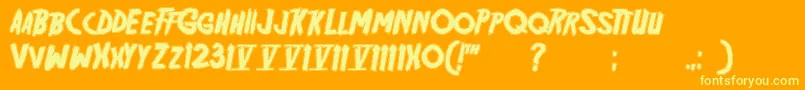 Friday13bonusnfi Font – Yellow Fonts on Orange Background