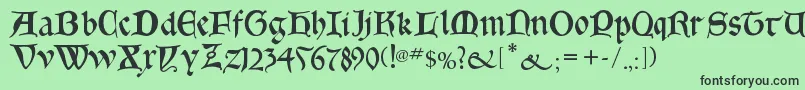 Goticabastard Font – Black Fonts on Green Background