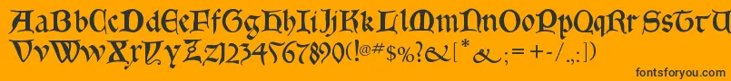 Goticabastard Font – Black Fonts on Orange Background