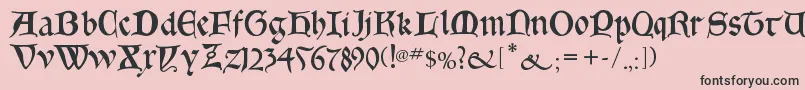 Шрифт Goticabastard – чёрные шрифты на розовом фоне