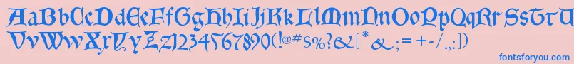Goticabastard Font – Blue Fonts on Pink Background