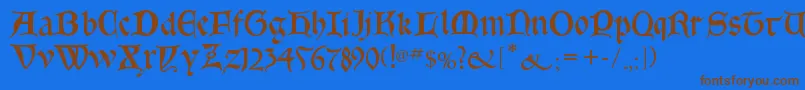 Goticabastard-fontti – ruskeat fontit sinisellä taustalla