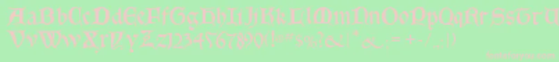 Goticabastard-fontti – vaaleanpunaiset fontit vihreällä taustalla