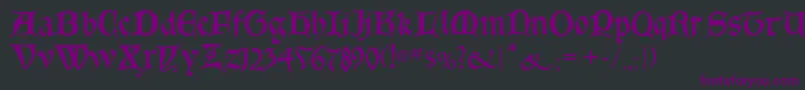 Шрифт Goticabastard – фиолетовые шрифты на чёрном фоне