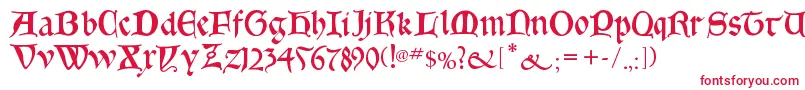 Goticabastard Font – Red Fonts on White Background