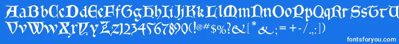 Goticabastard Font – White Fonts on Blue Background