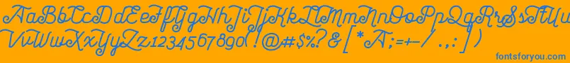 AcrotypeFixed Font – Blue Fonts on Orange Background