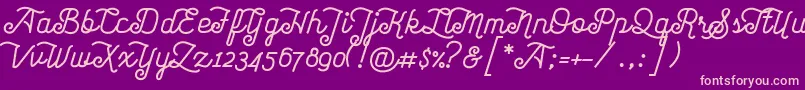 AcrotypeFixed Font – Pink Fonts on Purple Background