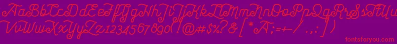 AcrotypeFixed Font – Red Fonts on Purple Background