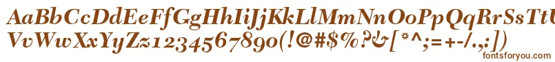 TycoonSsiBoldItalicOldStyleFigures-Schriftart – Braune Schriften