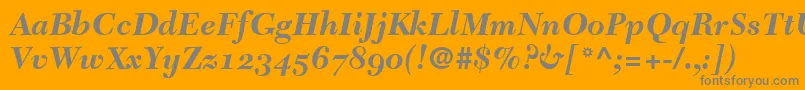 fuente TycoonSsiBoldItalicOldStyleFigures – Fuentes Grises Sobre Fondo Naranja