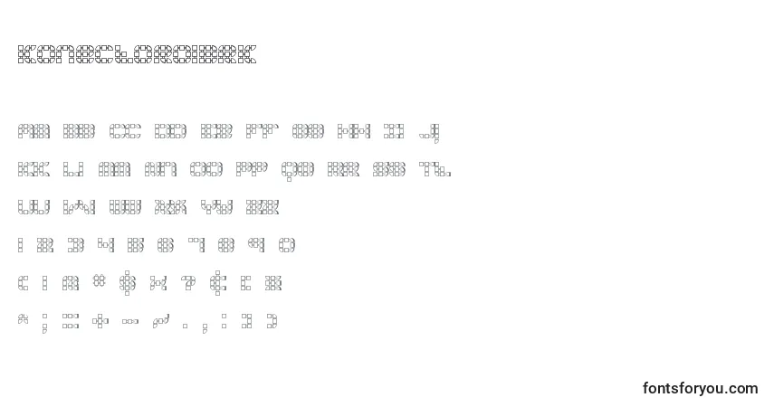 A fonte KonectorO1Brk – alfabeto, números, caracteres especiais
