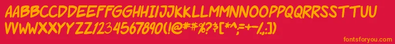 Police PgRoofRunnersBold – polices orange sur fond rouge
