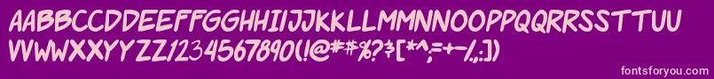 Шрифт PgRoofRunnersBold – розовые шрифты на фиолетовом фоне